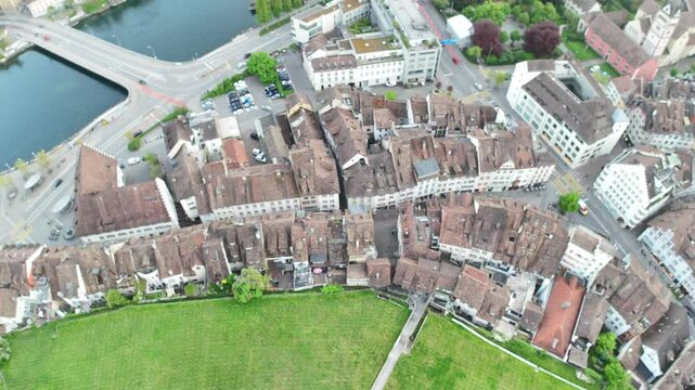 Drone flight around Munot Fortress in Switzerland
