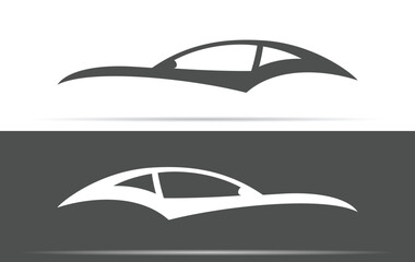 Car Logo Abstract Lines. Auto Sportcar silhouette. Vector illustration