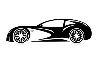 Car Logo. Auto Electric Sportcar silhouette. Vector illustration