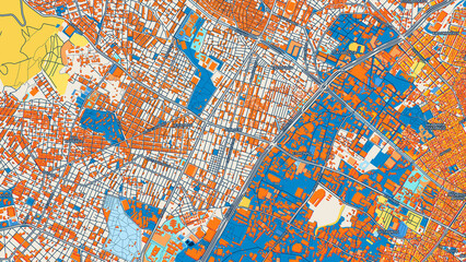 Colorful Egaleo Street Map with Labels and Buildings