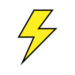 Lightning icon vector. Electric power illustration sign. Energy symbol or logo.