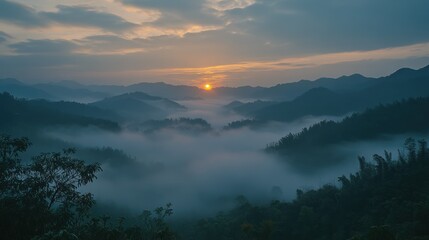 Fototapeta premium Misty Sunrise