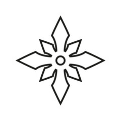 Shuriken icon vector. Ninja illustration sign. Throwing stars symbol or logo.