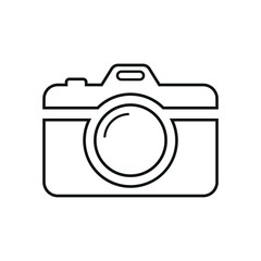 Minimalist Camera Icon Vector or Black Silhouette Photography Symbol