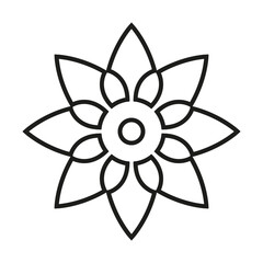 Shuriken icon vector. Ninja illustration sign. Throwing stars symbol or logo.