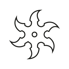 Obraz premium Shuriken icon vector. Ninja illustration sign. Throwing stars symbol or logo.