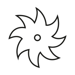 Shuriken icon vector. Ninja illustration sign. Throwing stars symbol or logo.