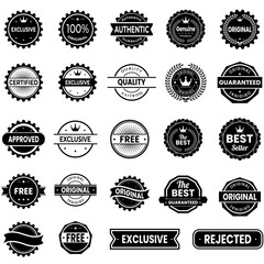 Vintage Badge and Label Collection for Branding and Marketing