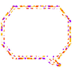 Fototapeta premium ステンドグラス風吹き出し 三角形模様 角のある八角形