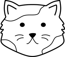 Handdrawn Face Cat