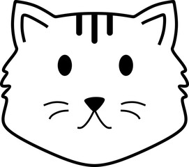 Handdrawn Face Cat