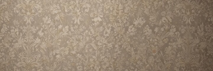 Fototapeta premium Elegant muted damask wallpaper, intricate floral pattern, textile, wallcovering