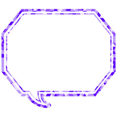 ステンドグラス風吹き出し　三角形模様　角のある八角形