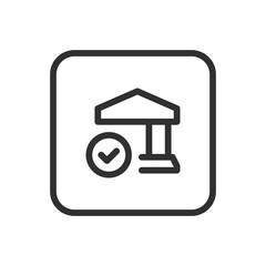 Bank Checkmark Icon – Verified Banking & Secure Transactions