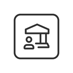 Bank Customer Icon – User or Client Profile Symbol in Financial Services