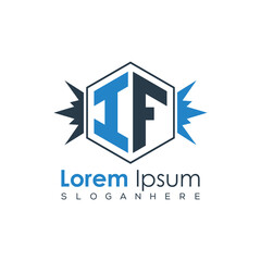 Modern Latter Luxury Monogram Logo with Royal Crown and Polygon Frame
