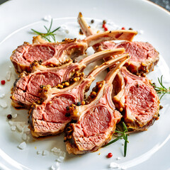 Lamb Chops on Plate