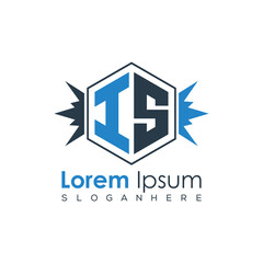 Modern Latter Luxury Monogram Logo with Royal Crown and Polygon Frame
