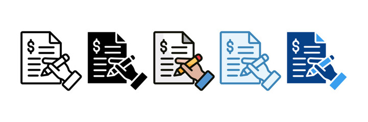 Business Proposal Icon Set Multiple Style Collection