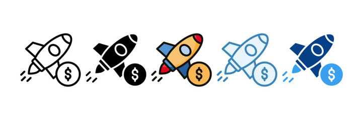 Startup Business Icon Set Multiple Style Collection