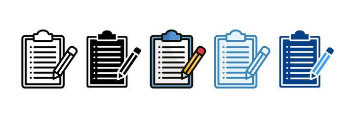 Summary Icon Set Multiple Style Collection