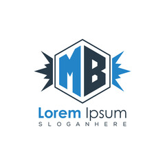 Modern Latter Luxury Monogram Logo with Royal Crown and Polygon Frame
