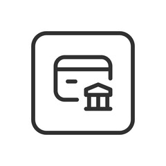 Credit Card Bank Icon – Banking Services & Card Management