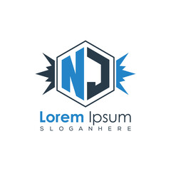 Modern Latter Luxury Monogram Logo with Royal Crown and Polygon Frame
