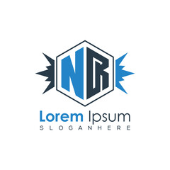 Modern Latter Luxury Monogram Logo with Royal Crown and Polygon Frame
