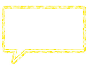 Obraz premium ステンドグラス風吹き出し 三角形模様 四角形