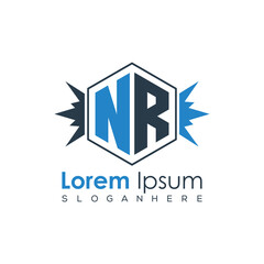 Modern Latter Luxury Monogram Logo with Royal Crown and Polygon Frame
