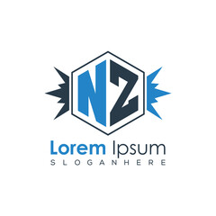 Modern Latter Luxury Monogram Logo with Royal Crown and Polygon Frame
