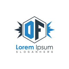 Modern Latter Luxury Monogram Logo with Royal Crown and Polygon Frame
