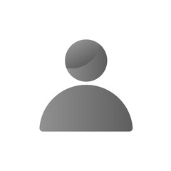 Gray User Profile Icon – Minimal Avatar Symbol for Interface UI