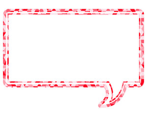 ステンドグラス風吹き出し　三角形模様　四角形