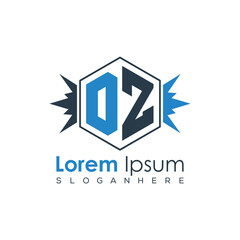 Fototapeta premium Modern Latter Luxury Monogram Logo with Royal Crown and Polygon Frame 