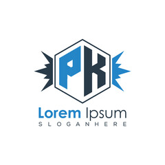 Modern Latter Luxury Monogram Logo with Royal Crown and Polygon Frame
