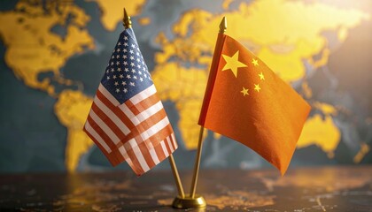U.S. and China Flags Representing Global Trade Relations