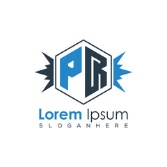 Fototapeta premium Modern Latter Luxury Monogram Logo with Royal Crown and Polygon Frame 