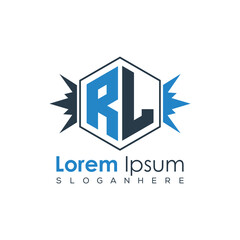 Modern Latter Luxury Monogram Logo with Royal Crown and Polygon Frame
