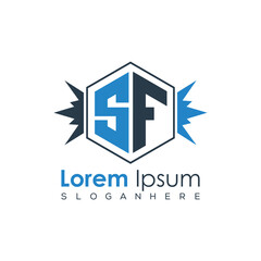 Modern Latter Luxury Monogram Logo with Royal Crown and Polygon Frame
