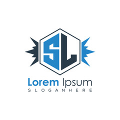 Fototapeta premium Modern Latter Luxury Monogram Logo with Royal Crown and Polygon Frame 