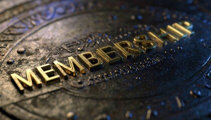 Elegant Gold Membership Card with Intricate Design