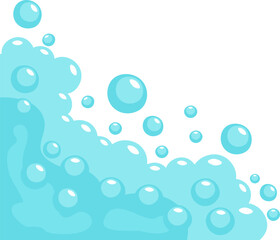 Soap Foam with Bubbles Corner Frame