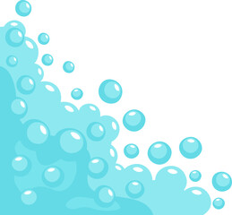 Soap Foam with Bubbles Corner Frame