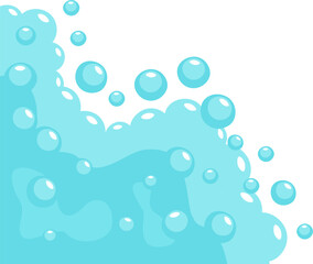 Soap Foam with Bubbles Corner Frame