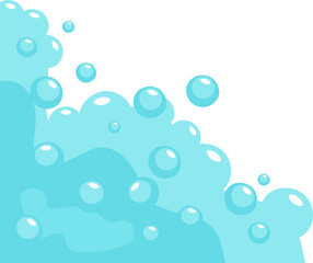 Soap Foam with Bubbles Corner Frame