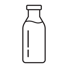 Milk bottle line icon. Bottle line icon.