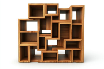 3D Style Modular Bookshelf with Customizable Shelving for Modern Homes.