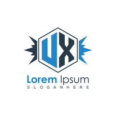 Modern Latter Luxury Monogram Logo with Royal Crown and Polygon Frame
